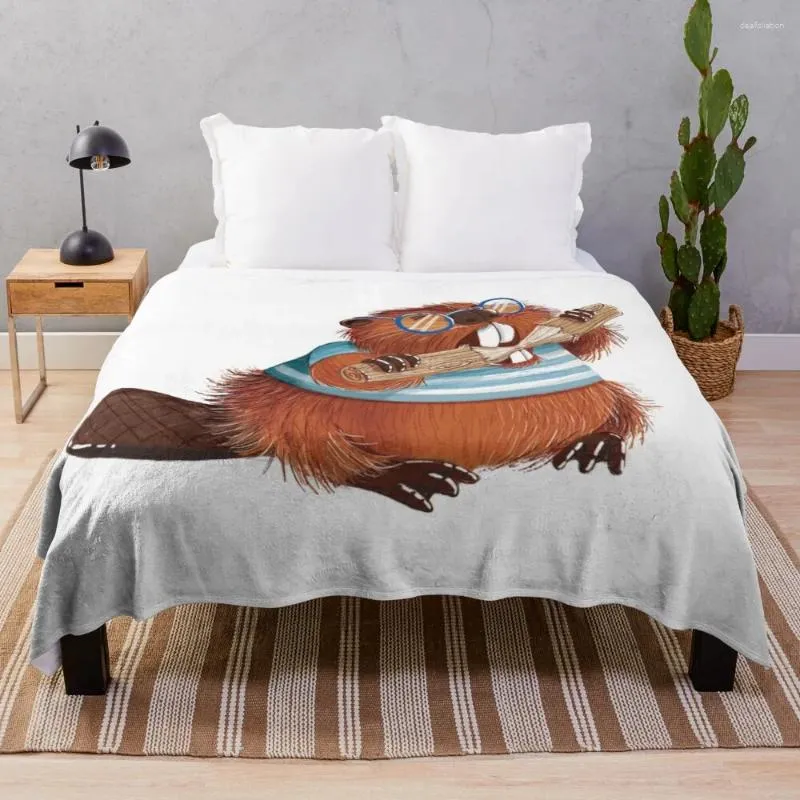 Одеяла Beaver Couch в клетку с кисточками Симпатичное пледы