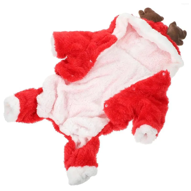 Köpek Giyim Pet Giysileri Elk Kostüm Noel Serin Sevimli Cosplay (Kırmızı XS) Sweater Party Hoodie Coral Polar Kıyafet Tasarımcısı