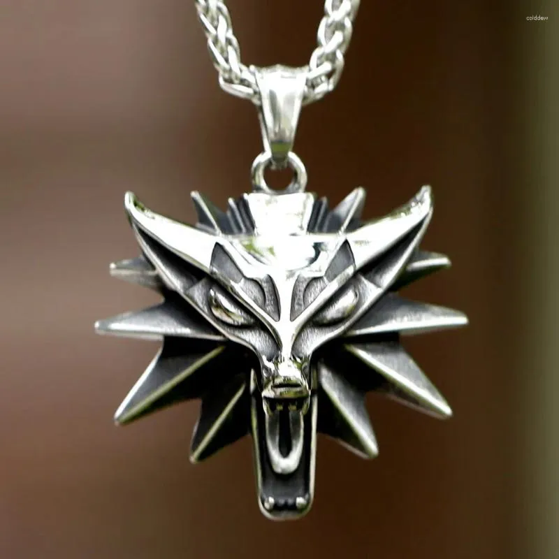 Pendant Necklaces 2023 Fashion Vintage Women Men Vingking Wolf Stainless Steel Chain Necklace For Gift Jewelry