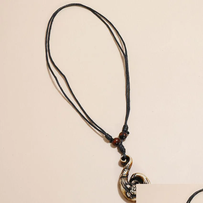Ожерелья с подвесками Черепаха Животное Океанская волна Морская регулируемая длинная цепочка из смолы Модные ювелирные изделия Ожерелье для женщин Мужчин Хип-хоп Подарок Drop Dhkds