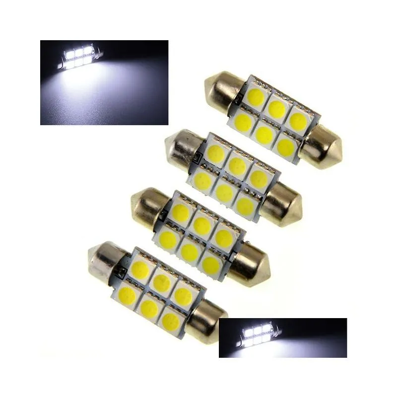 مصابيح السيارة 5050 6SMD 6 SMD C5W 31mm 36mm 39mm 41mm أبيض عالية الجودة الداخلية في festoon قبة مصباح BB LED تسليم الهواتف المحمولة M DHQCJ