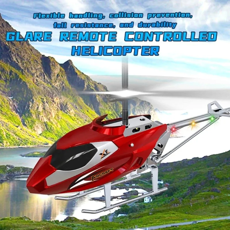 2.5CH RC Helicóptero com Luz Queda Resistente XK913 Helicóptero de Controle Remoto Avião Avião Voando Crianças Brinquedos para Meninos Presentes 231230