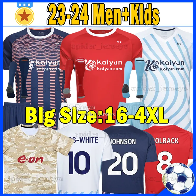 XXXL 4XL 23 24 футбольные майки Ноттингема ШЕЛВИ УИЛЬЯМС 2023 2024 AWONIYI GIBBS-WHITE MIGHTEN JOHNSON футбольные майки YATES FREULER мужские детские комплекты носки полные комплекты