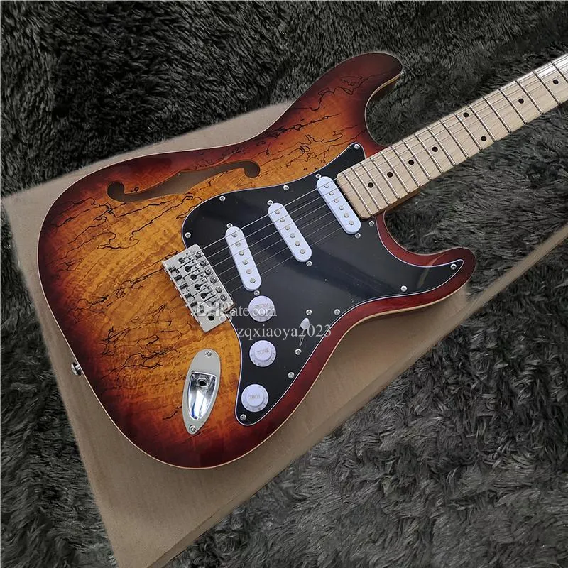 Hot sell good quality Classic electric guitar, f-hole semi hollow guitar, professional Maple fingerboard, professional level Musical Instruments