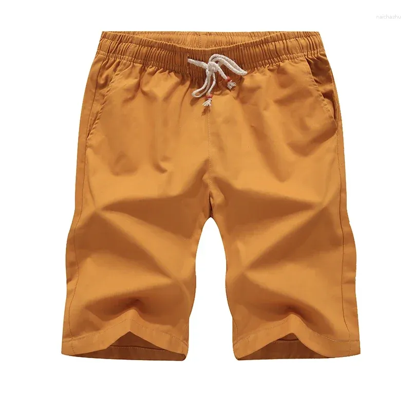Мужские шорты для мужчин, летние хлопковые облегающие однотонные мужские шорты высокого качества, повседневные модные беговые брюки для бега