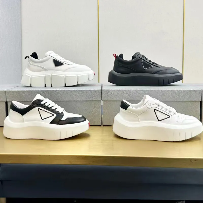 Running Casual White Men Trainer Damen Designer Schuhe Schnürung Leder Sneaker Lady Dick Soled Woman Schuhplattform Gymnasten Sneaker Größe 35-42-44-45 mit 5 s 5