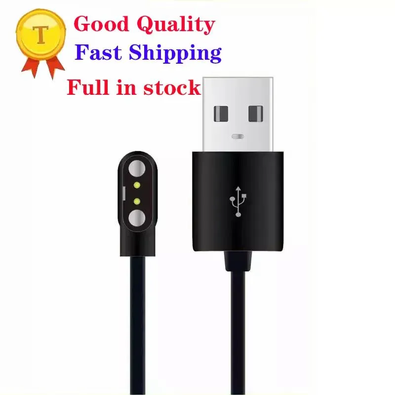 Laddare/kablar Fast frakt 2Pin Magnetic Charging Charger Cable för Zeblaze Vibe 5 Pro Vibe 3 HR Pro ECG GPS Smart Watch