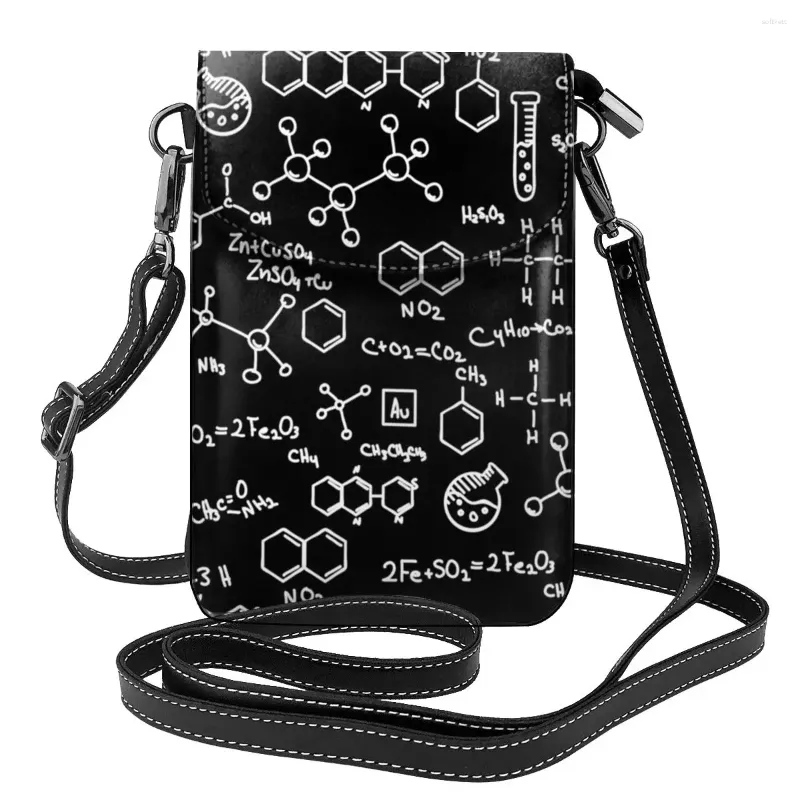 Evening Bags Periodic Table Of The Elements Shoulder Bag Scientist Chemistry Funny Leather Streetwear Women Student Gifts Purse