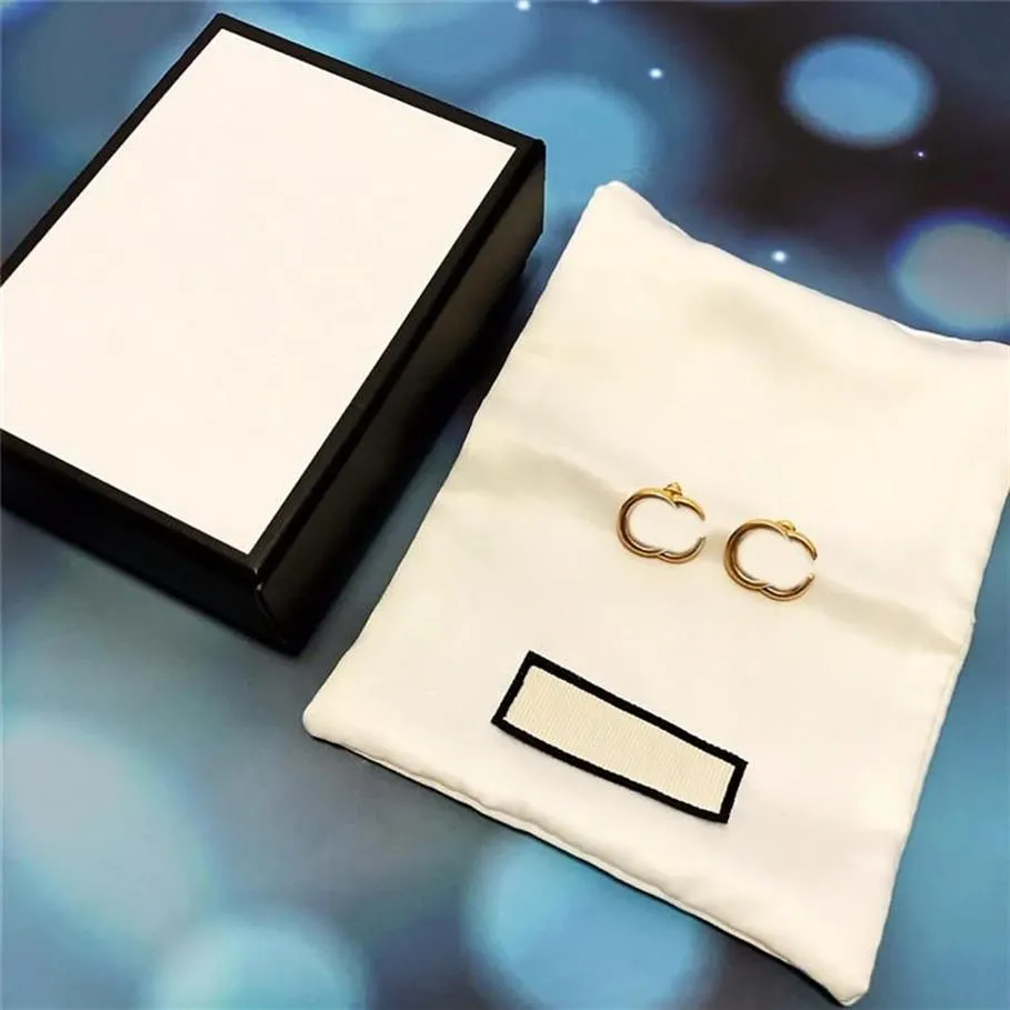 Klassische Brief Ohrringe Bolzen Charme Retro Designer Ohrringe Frauen Eardrops Schmuck Mit Geschenk Box Für Party Jahrestag199c