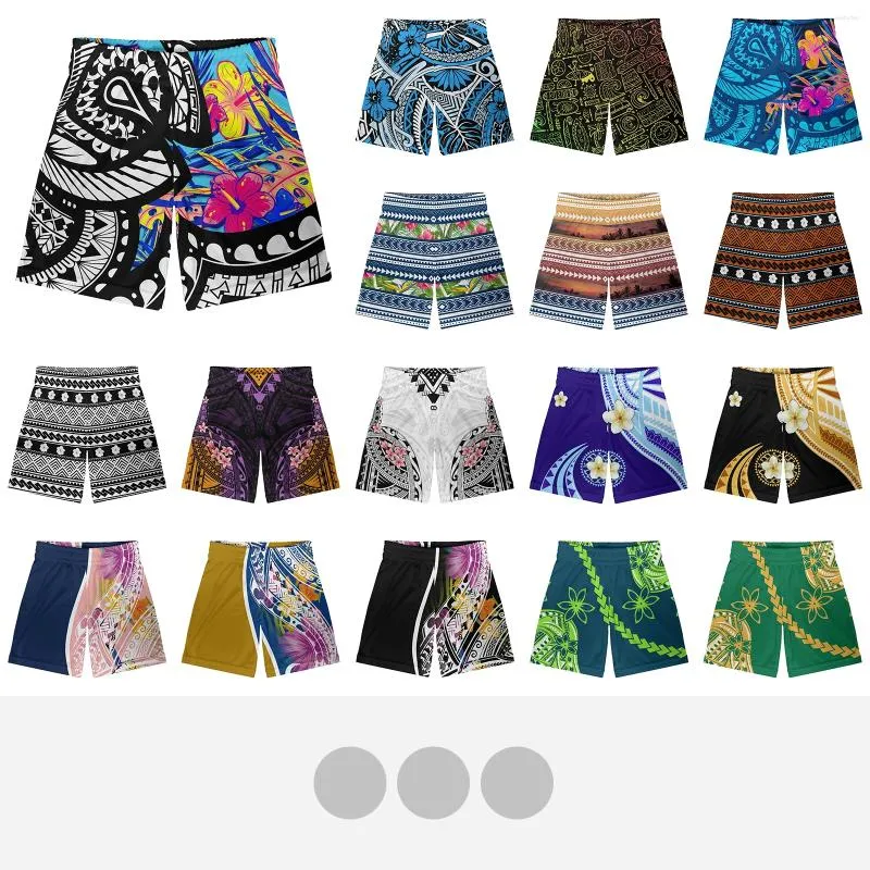 Shorts masculinos Polinésio Tribal Tongan Totem Tatuagem Tonga Imprime Homens Basquete Respirável Treinamento Fitness Secagem Rápida Lazer