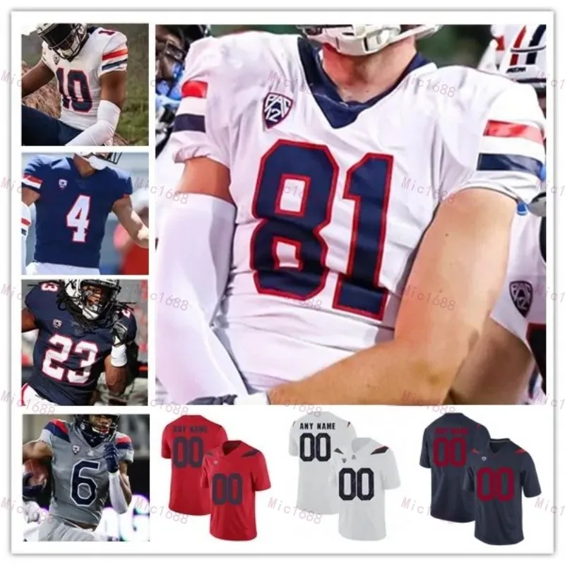 NCAA College Arizona Wildcats Football Jersey kommer att plumma McCloud Drake Anderson Stanley Berryhill III Anthony Pandy Nick Foles Rob Gronkowski Wiley Casteel