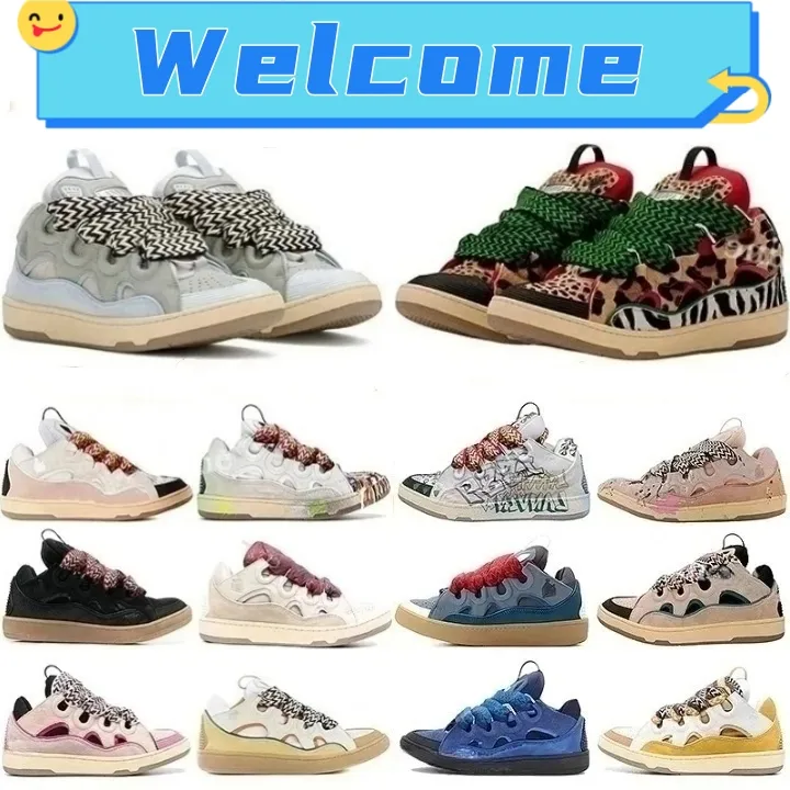 Designer lavines scarpe uomo donna stile anni '90 straordinaria sneaker nappa Uomo Donna Scarpe da ginnastica Scarpe classiche Pelle di vitello Gomma goffrata Pelle Curb sneakers scarpa