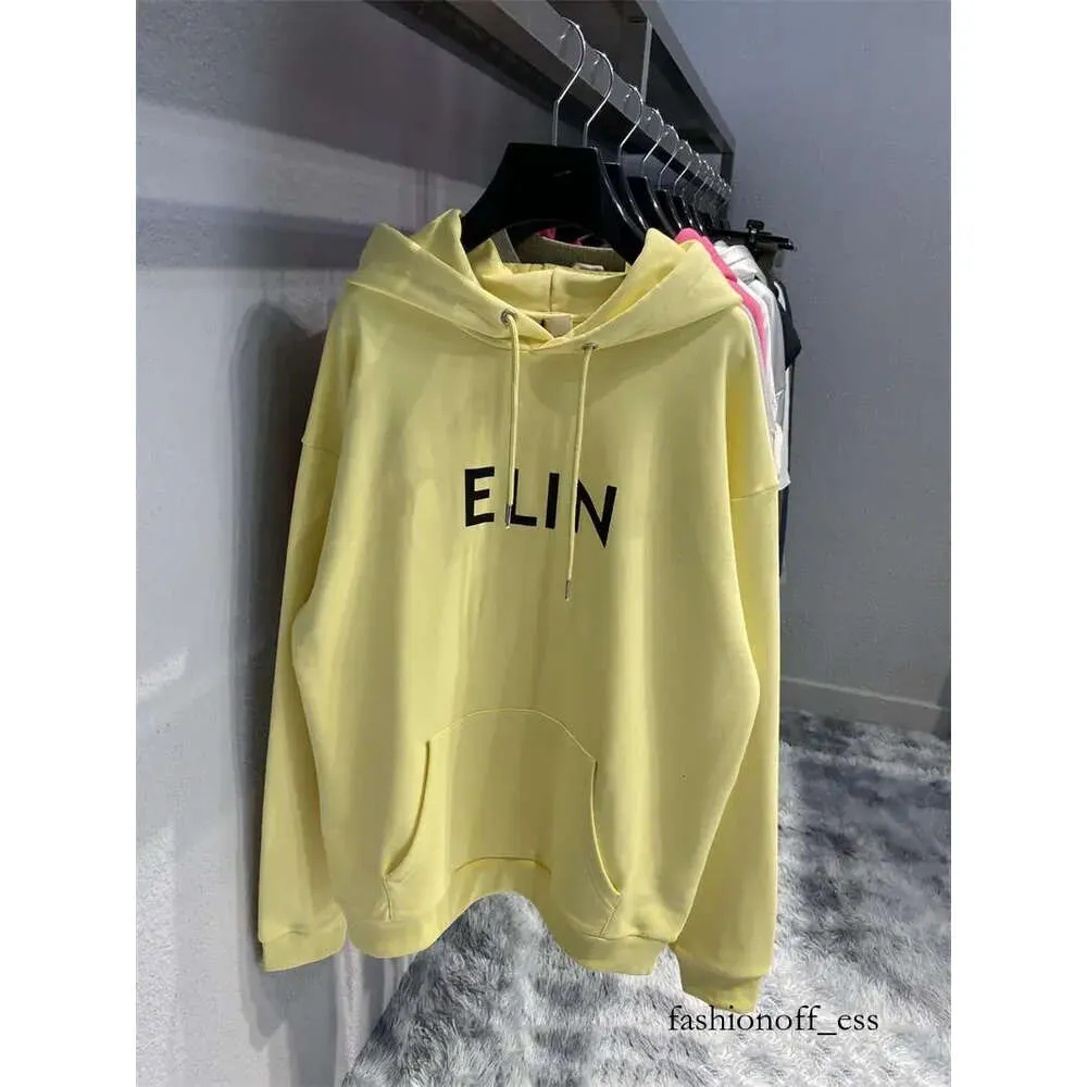 السترة الكبيرة للرجال Eline Hoodies الخريف والشتاء شعار Printed Pocket Trend فضفاضة مقنعين للرجال والنساء 614 897