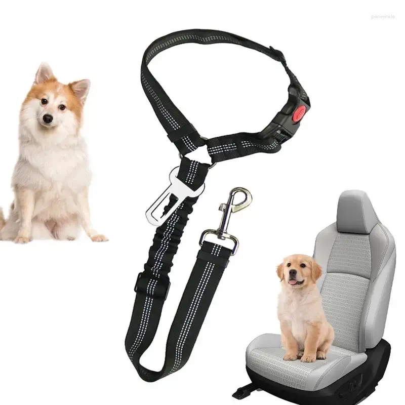 Collares para perros, arnés para cinturón de seguridad, arneses de seguridad para coche, conjunto portátil para cachorros, mascotas pequeñas y medianas