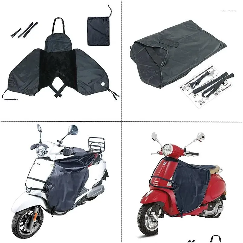 Armure de moto unisexe coupe-vent jambe de scooter ER hiver genou protecteur plus chaud P couverture réfléchissante anti-pluie couette livraison directe Mo Dhdzg