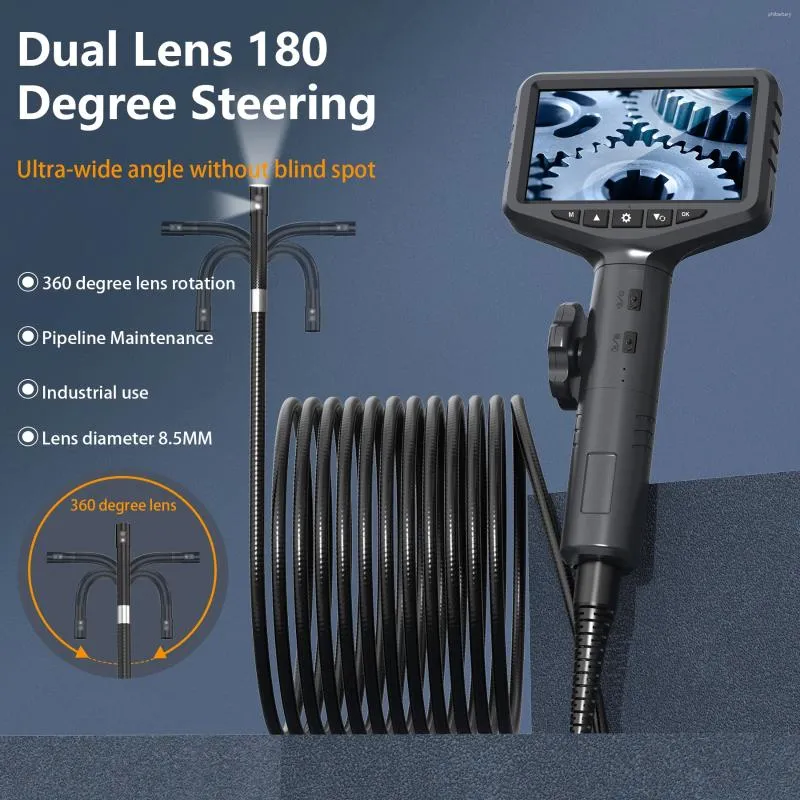 5インチIPSカラースクリーン内視鏡双方向シングルカメラ防水検査ボアスコープリジッドケーブルチェックカー用
