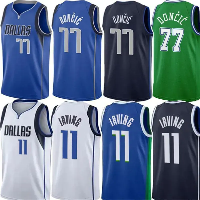 Custom Mens Women Youth Kyrie Irving kids Basketball Jerseys DAL Luka Doncic Maverick Seth Curry Dirk Nowitzki Tim Hardaway Grant Williams Dwight Powell Josh