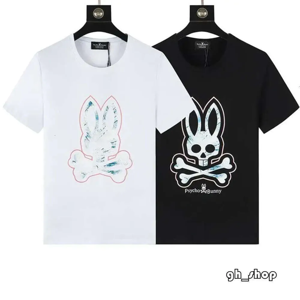 Psychological Bunny Designer Mens Fashion T Shirt Animal Skull Rabbit Print Men Casual Tshirt Summer Tide Brand Psychological Rabbit Short 6820 3470