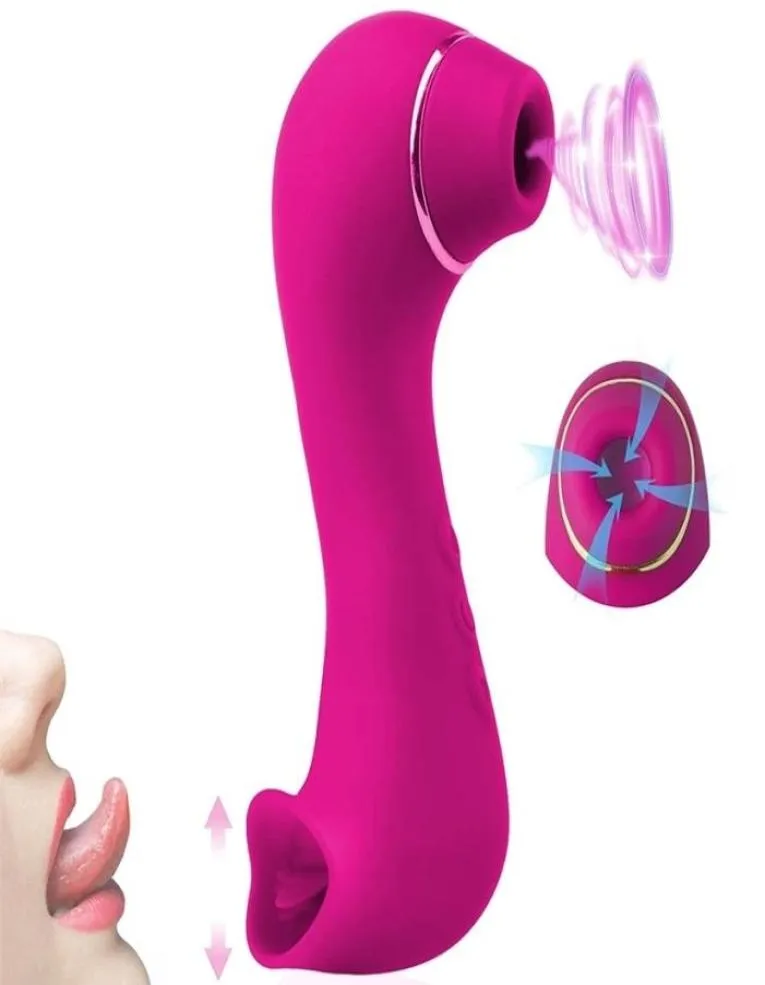 Doppelkopf-Modi, Klitoris, Saugen, Lecken, Vibrator, G-Punkt, stimuliert Vaginal-Nippel-Massagegerät, Oralsex-Spielzeug für Frauen, Paare 2204974216