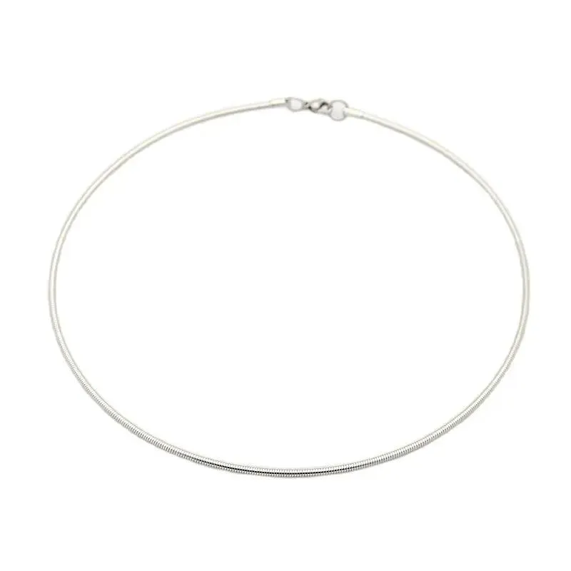 Halsband 6 strängar/parti rostfritt stål ormkedja choker halsband smycken hitta tillbehör med hummer claw clasps smycken fynd