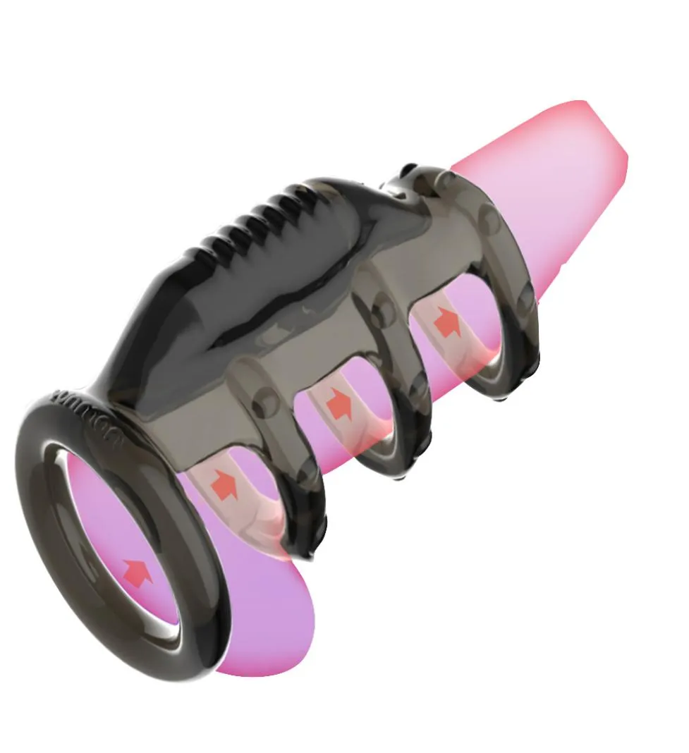 Anel vibratório para alongar a ejaculação masculina pênis cockrings strapon vibrador Gspot estimulador extensor de pênis 6292211