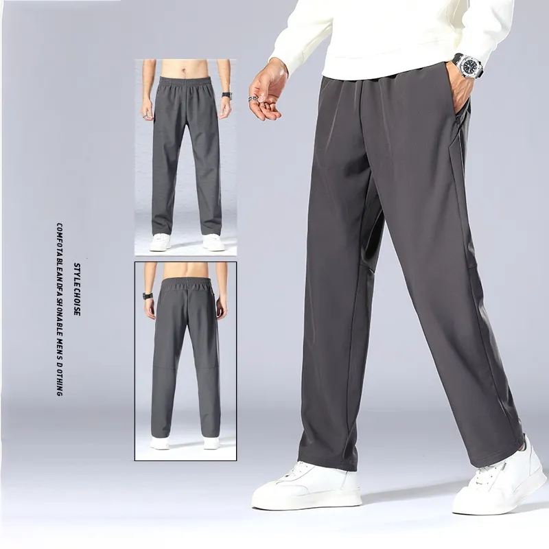 2024 Yoga LL Pantalon long de jogging pour homme - Tenue de sport de yoga en plein air - Sweat Yogo Gym Poches LL Pantalon de survêtement - Pantalon décontracté - Taille élastique - Fitness LU