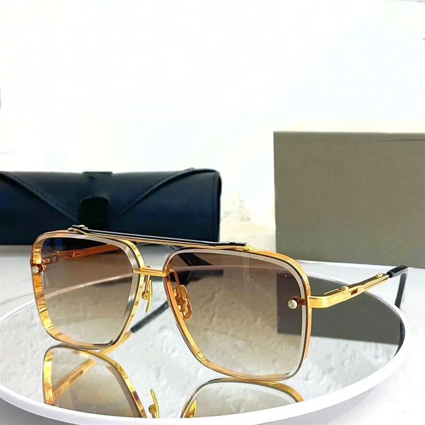 Men Sunglasses DITA Mach Six Designer Women Metal Vintage Polygon Diamond Cut Edge Craft Collection Sunglasses Original Box237r