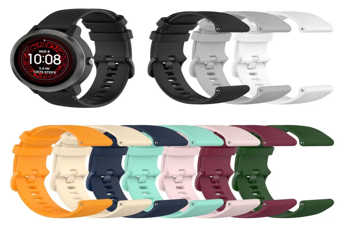 22mm 20mm 18mm 스포츠 실리콘 손목 스트랩 Garmin Vivoactive 4S 4 Venu Forerunner 245 645 팔찌 액세서리 4144003