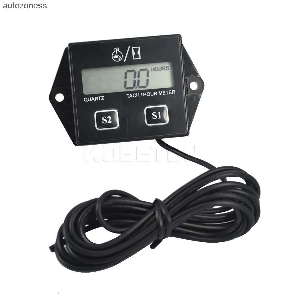 Auto-elektronica Waterdichte digitale motortoerenteller Urenteller Toerenteller Gauge Motortoerental LCD-scherm voor motorfiets Motorslagmotor Autoboot