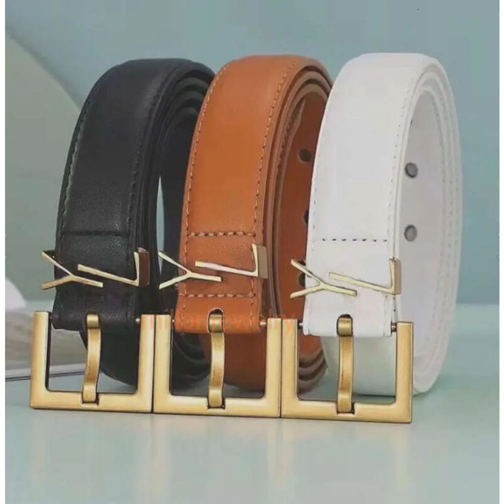 Ceinture pour femmes en cuir authentique 3cm largeur de haute qualité hommes de créateurs de ceintures s boucle cnosme pour femmes cintura ceintures ysline
