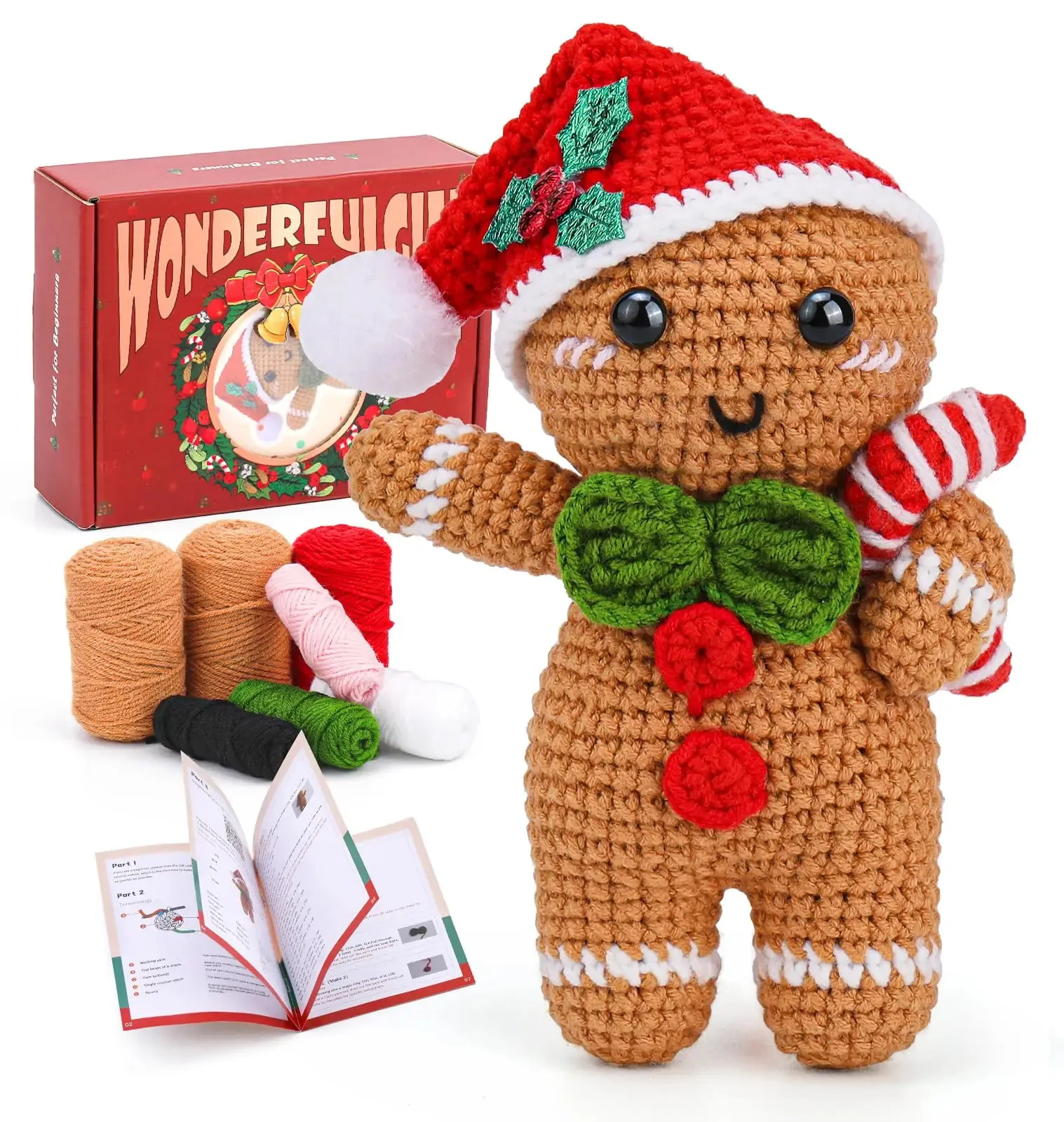 Yetişkinler için Noel tığ işi kitleri Yeni başlayanlar Stepbystep Video Eğiticileri ile Craft Kit Başlatıcıları 231229