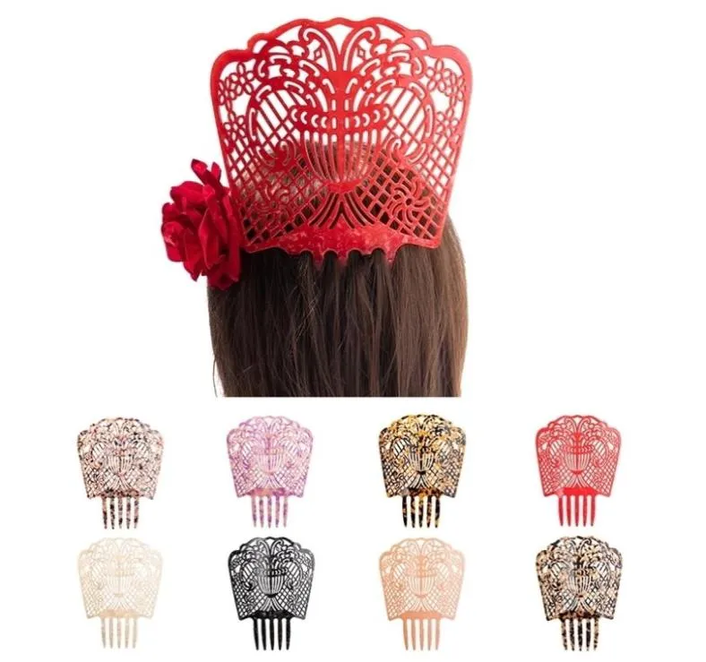 Vintage Hair Combs Women Colorful Acetate Accessories Tortoiseshell High Comb Flamenco dancers Headdresses jewelry Gift 2202147295203