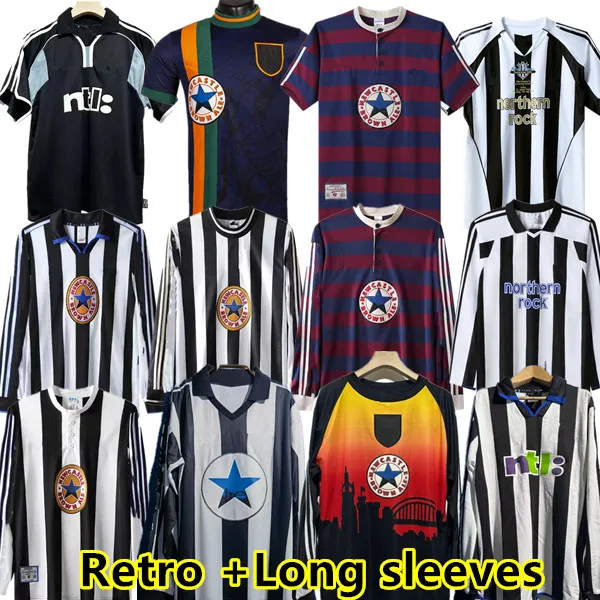 95 96 97 99 2000 01 03 05 Newcastle NUFC SHEARER Retro camisas de futebol HAMANN SHEARER PINAS 1993 2006 UNITED OWEN camisas clássicas de futebol Ginola mangas compridas goleiro