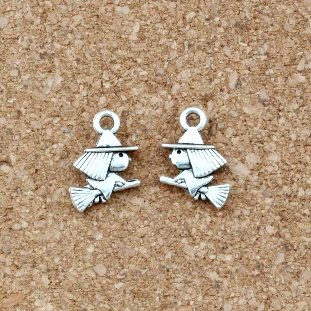 Charms 200Pcs Witch With Broom Wizard Charm Pendants For Jewelry Making Bracelet Necklace Diy Accessories 10.8X16.5Mm A-446 Drop Del Dhqzl