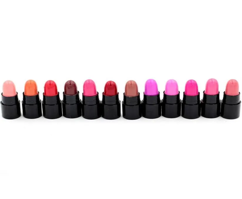 Mini Rossetto Trucco Rossetti Piccolo Brillantezza di alta qualità 72 pezzi lotto 12 colori Trucco Rossetto Set Lip Stick Lip Tint Net 12g 90228304094