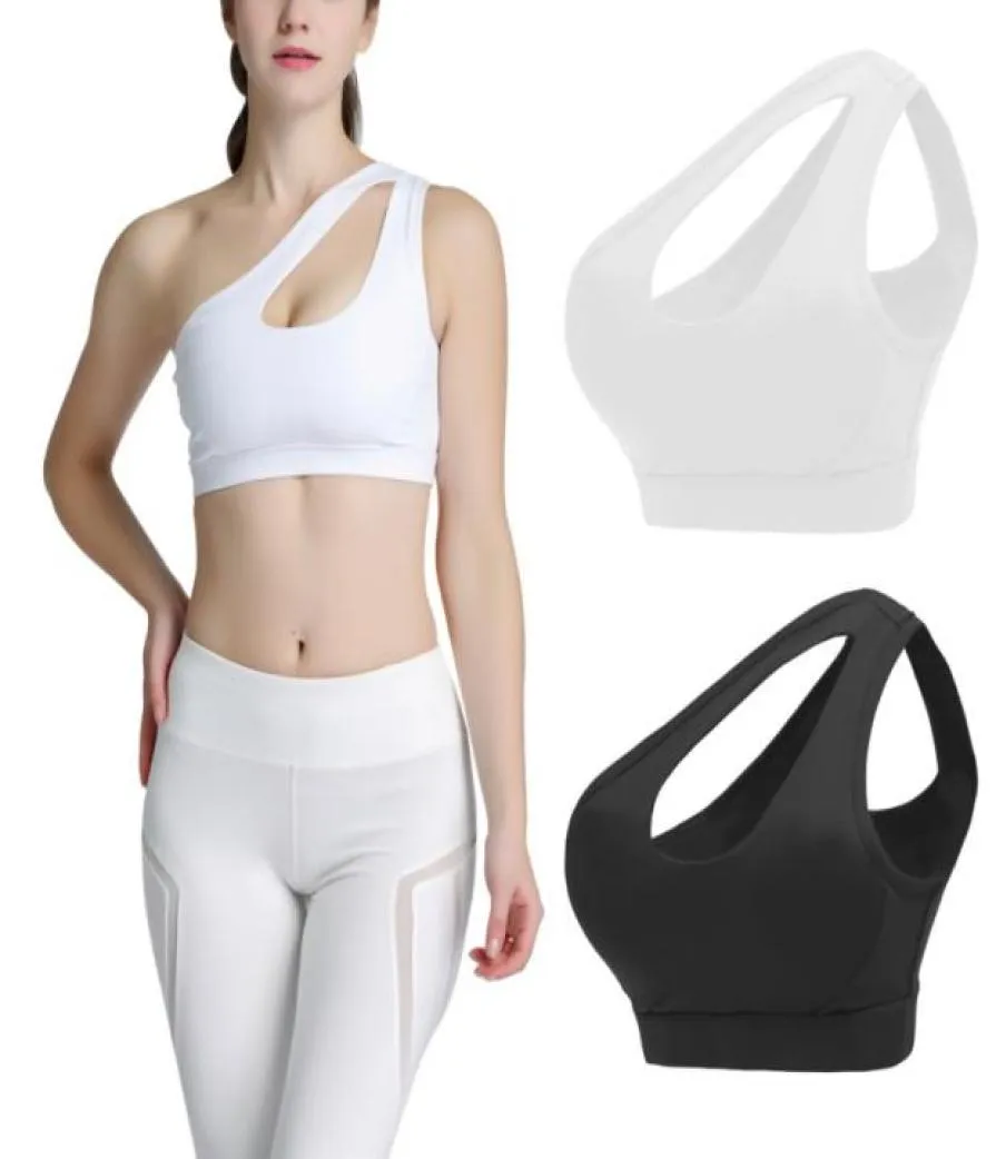 Reggiseno sportivo da donna sexy monospalla taglia Ps ad asciugatura rapida bellezza schiena allenamento sportivo intimo fitness yoga6600003