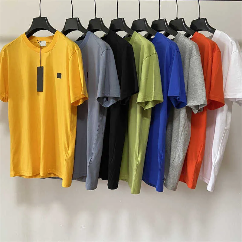Erkekler için Mens Cp Tshirt Tasarımcı Tişörtleri Kalite Kumaş Gençlik Tasarım Kıyafetleri C.P. Kısa Kovan Tee Compagny T Shirt Düz Renk Gevşek Konfor Sokak Giyim Yaz T-Shirt
