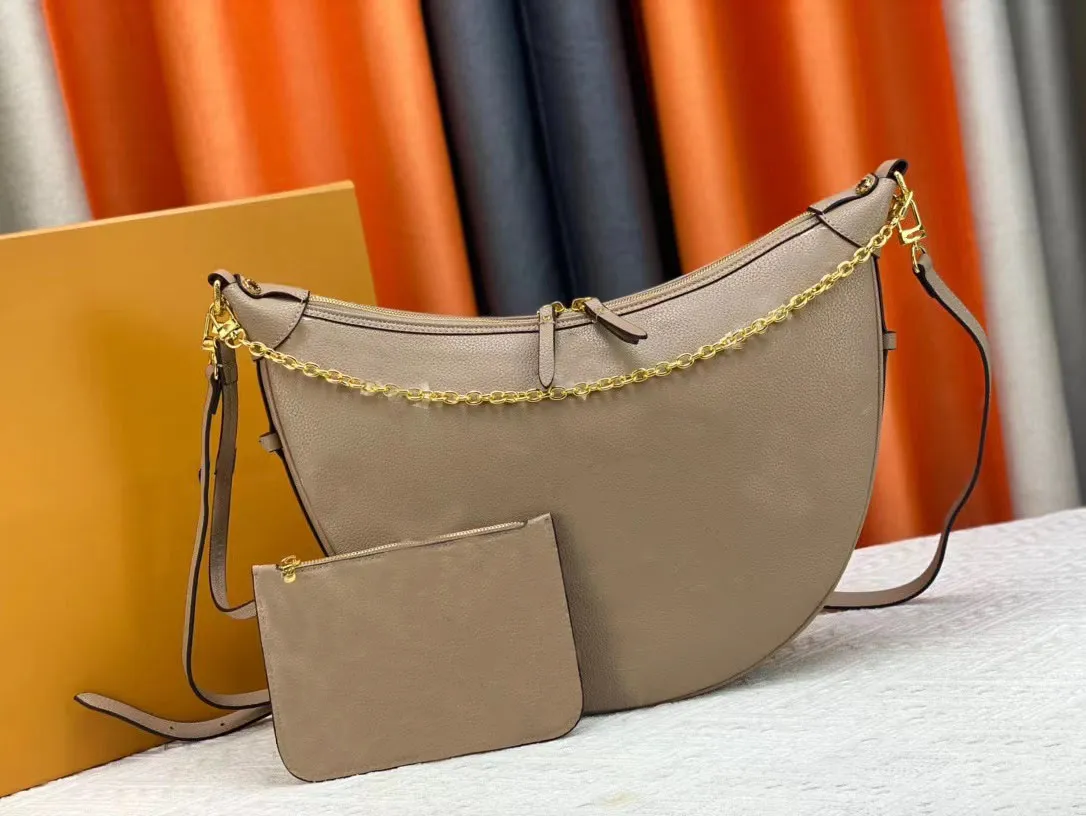 Crescent Hobo Bag With Wallet With Chain And Shoulder Strap From