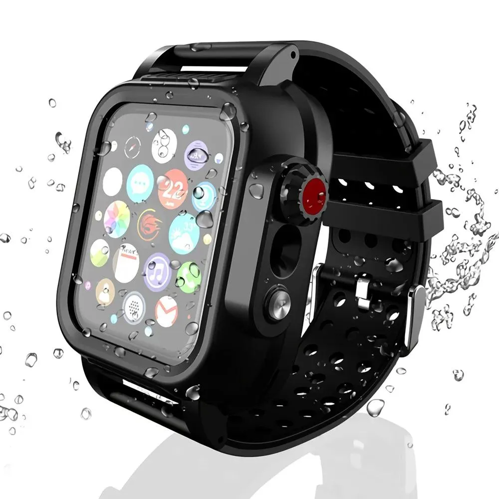 Accessori 38/40/42/44 mm Custodia impermeabile per orologi per serie 6 5/SE Custodia IWatch protettiva completa con protezione a schermo incorporato