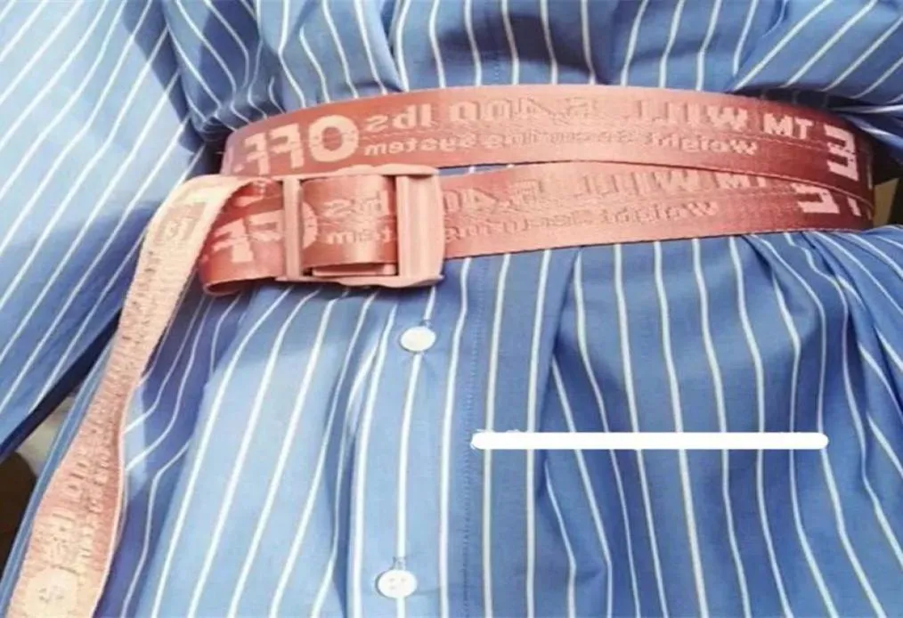 2022 Nieuwe Mode Computer Jacquard Letter Roze Metalen Kop Roze Lint Industriële 100OFF01 Riem Heren039s en Dames039s6421219