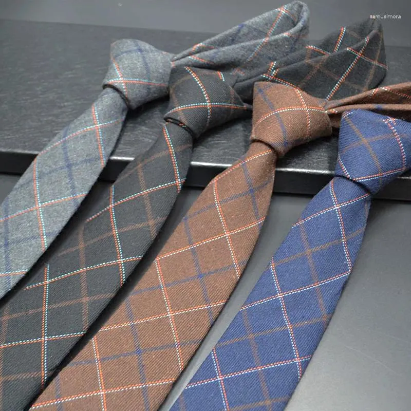 Arco laços 1 pc imitação de lã gravata masculina listrado colar estreito fino cashmere festa de casamento presente terno de negócios acessórios cravat