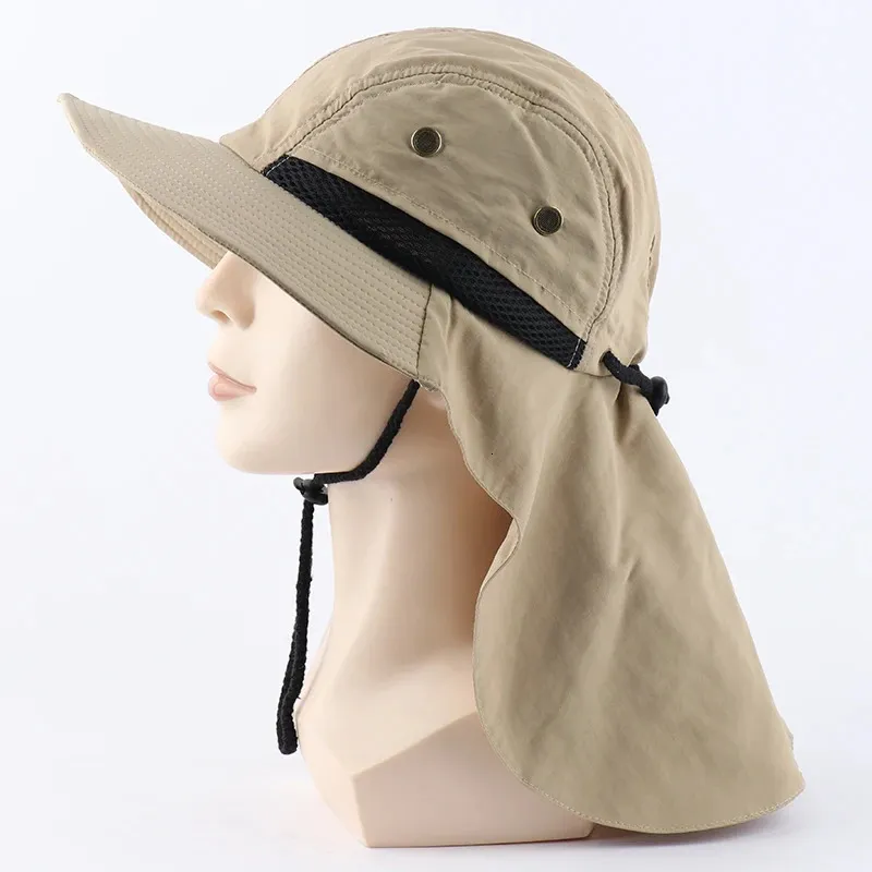 CAMOLAND Summer UPF50 Sun Hats Women Mens Casual Boonie Hat With Neck Flap  Outdoor Long Wide Brim Fishing Breathable Bucket Hat 231229 From Nan05,  $8.86