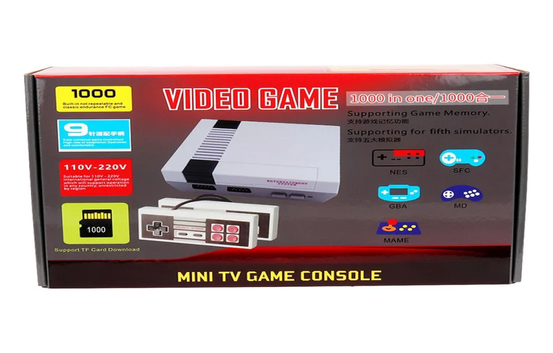 Hôte nostalgique HDTV 1080P Out TV 1000 Console de jeu Jeux vidéo portables pour consoles de jeux SFC NES Machine de jeu familiale pour enfants6868024