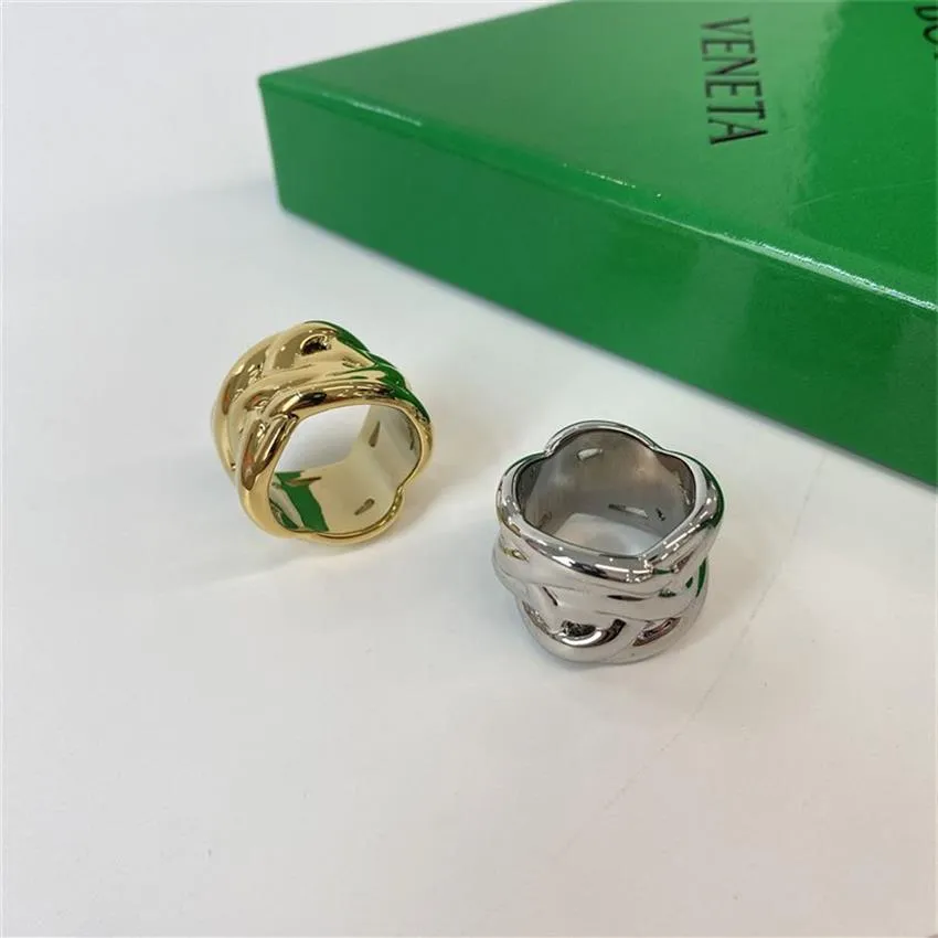 New Wide Braided Ring Niche Design Heavy Industry High-Quality Texture Temperament Personality Index Finger Jewelry207G