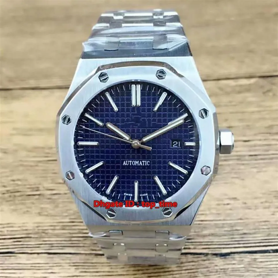 7 stijl horloge van hoge kwaliteit 41 mm datum A2813 automatisch herenhorloge 15400ST 316L staal blauwe wijzerplaat roestvrijstalen armband heren Watche296h