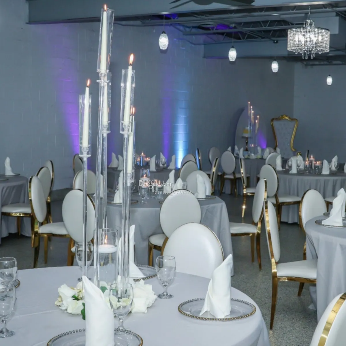 8 cabeças/5 cabeças/3 cabeças/decoração de casamento peça central candelabros claro castiçais acrílicos para casamentos festa de evento diy