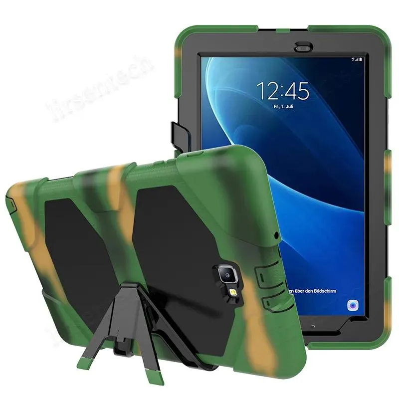 Bags Heavy Duty Silicone Case with Kickstand for Samsung Galaxy Tab A 10.1 2016 P580 P585 SMP580 SMP585 Tablet Hybrid Cover free ship
