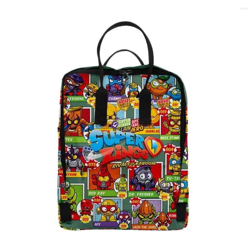 Backpack Weysfor Cartoon Printed Game Super Zings Students Superzings Bookbag Unisex School Bag Daily Rucksack Children Mochila