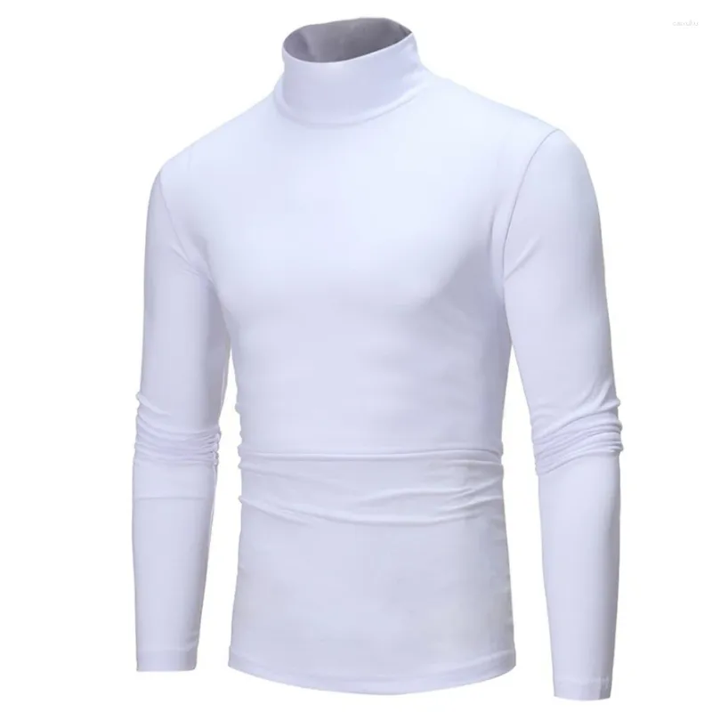 Pulls pour hommes Hiver Chaud Hommes Sous-vêtements thermiques Pull à manches longues Pull à col roulé Stretch Slim Basic T-shirt Jumper Pull en tricot