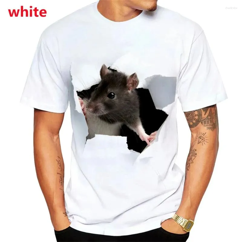 Heren T-shirts 2024 Verfrissende Zomer Mode Kleding Schattig Hamster Patroon T-shirt 3D Gedrukt Ronde Hals Sport Casual Korte mouwen Top